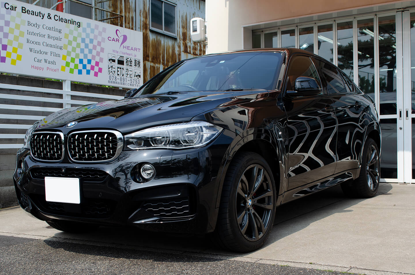 コーティングを施工したBMW X6(F16) ブラックサファイア